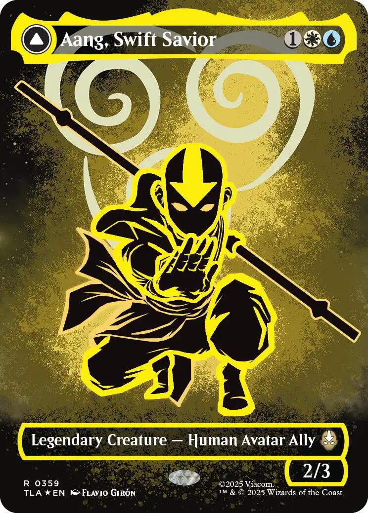 Aang, Swift Savior (Borderless) (Neon Ink Foil) [TLA - 359]