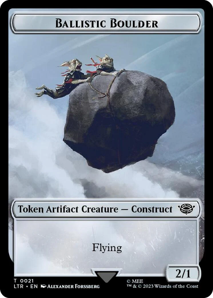 Ballistic Boulder // Food (0023) Double-Sided Token (Surge Foil) [LTR - 21 // 23]
