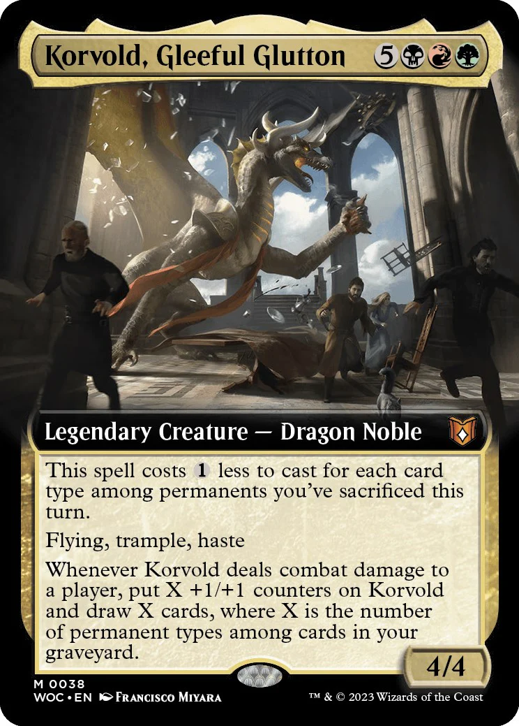 Korvold, Gleeful Glutton (Extended Art) [WOC - 38]