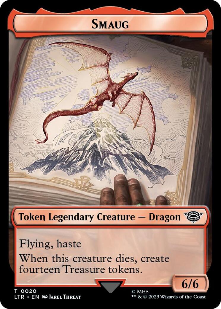 Smaug // Food (0023) Double-Sided Token (Surge Foil) [LTR - 20 // 23]