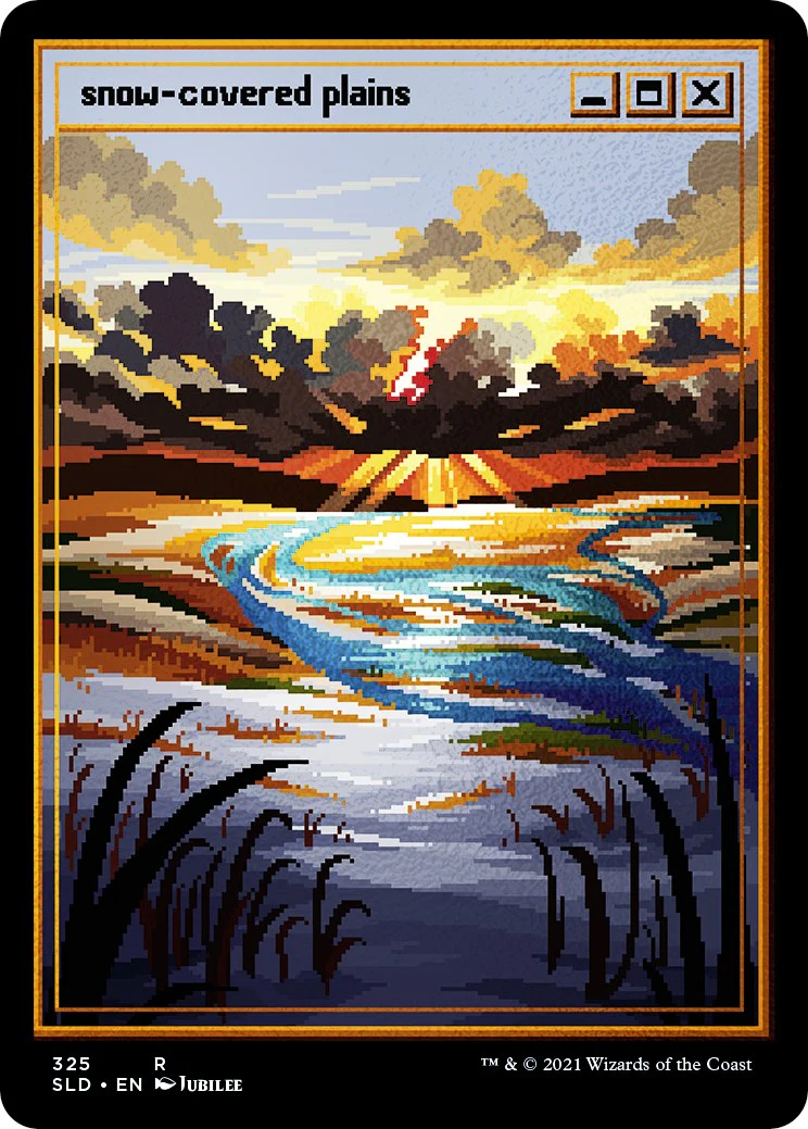 Snow-Covered Plains (PixelSnowLands.jpg) (Foil Etched) [SLD - 325]