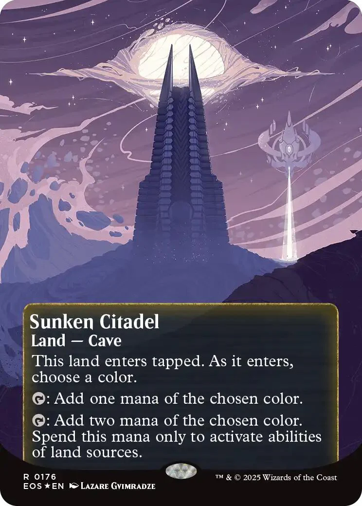 Sunken Citadel (0176) (Borderless) (Galaxy Foil) [EOS - 176]