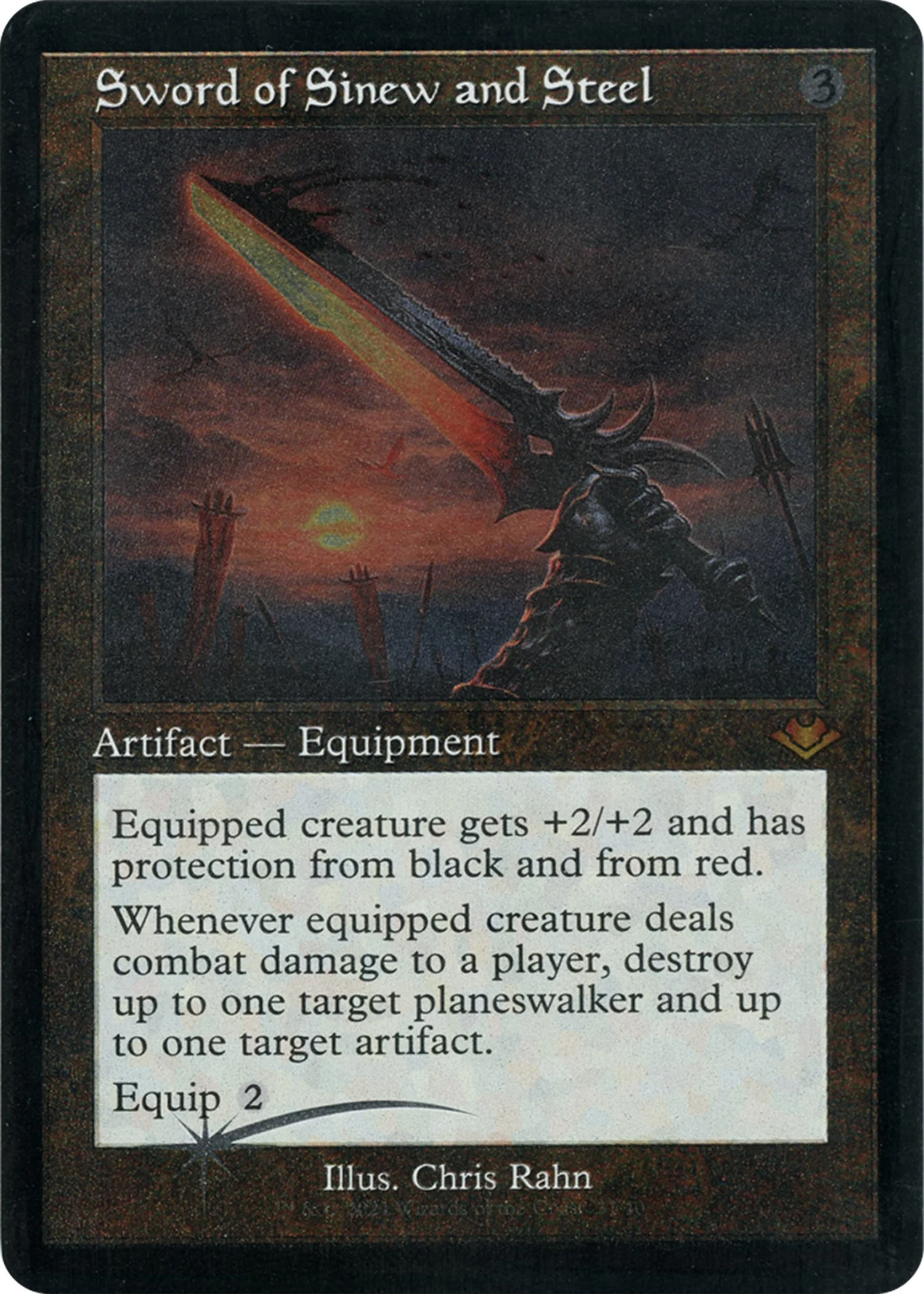 Sword of Sinew and Steel (Retro Frame) (Foil Etched) [MH1 - 31]