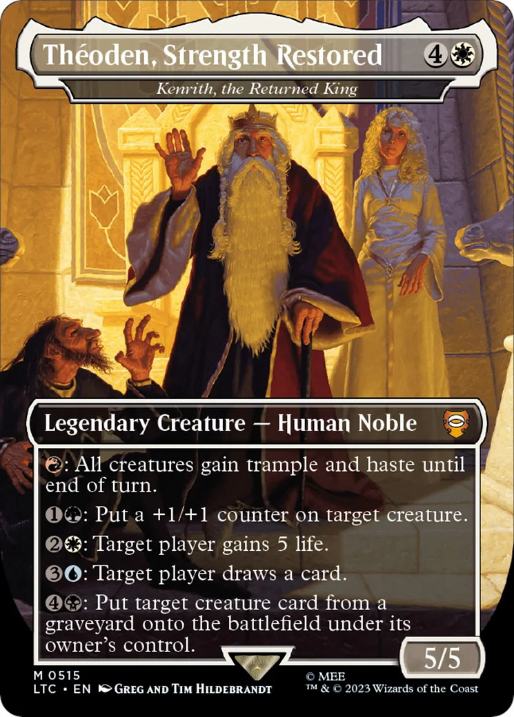 Theoden, Strength Restored - Kenrith, the Returned King (Borderless) [LTC - 515]