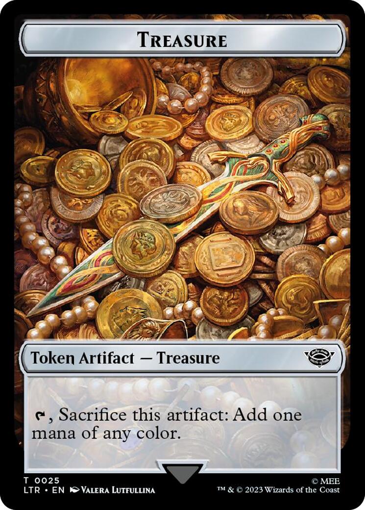 Treasure // Food (0023) Double-Sided Token (Surge Foil) [LTR - 25 // 23]